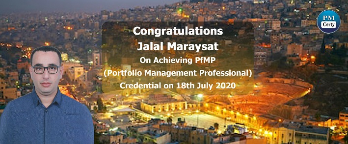 Congratulations Jalal on Achieving PfMP..!